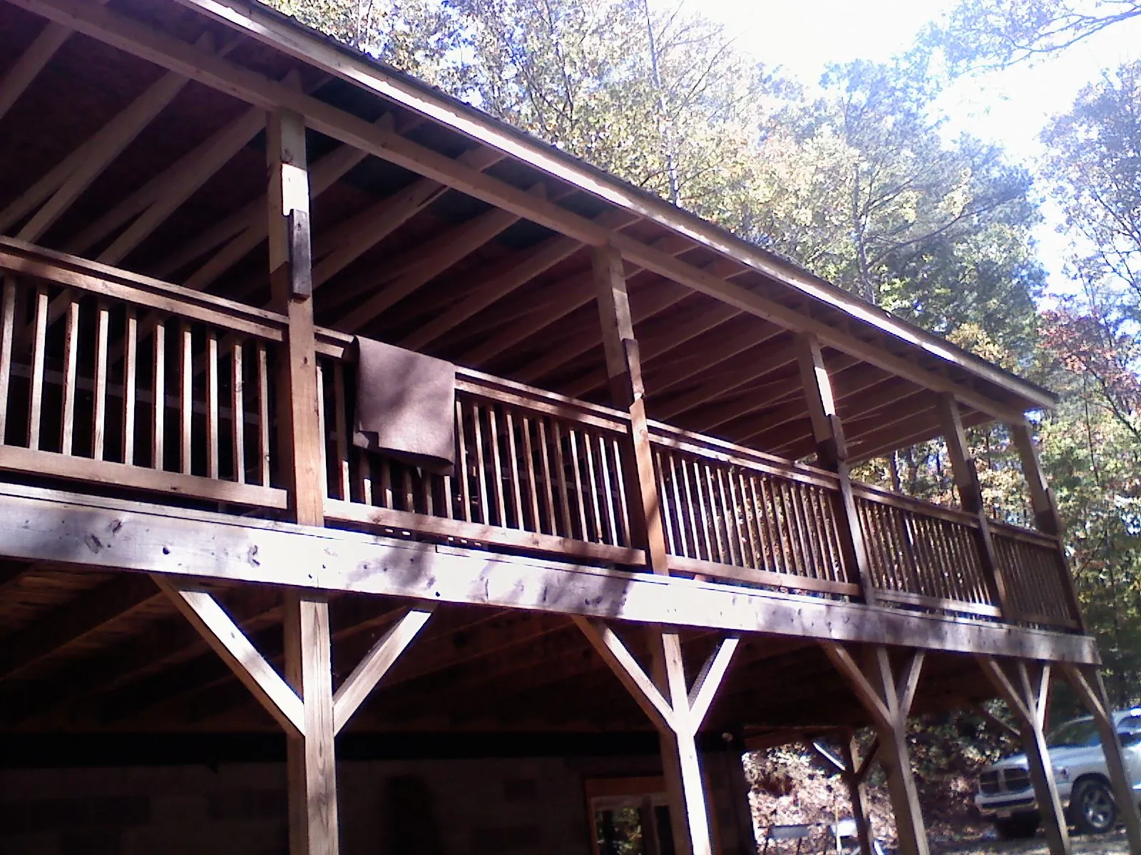 Timber framing under a new elevated porch and deck — Roof Leak Repair in Tekamah by Roofing Brothers